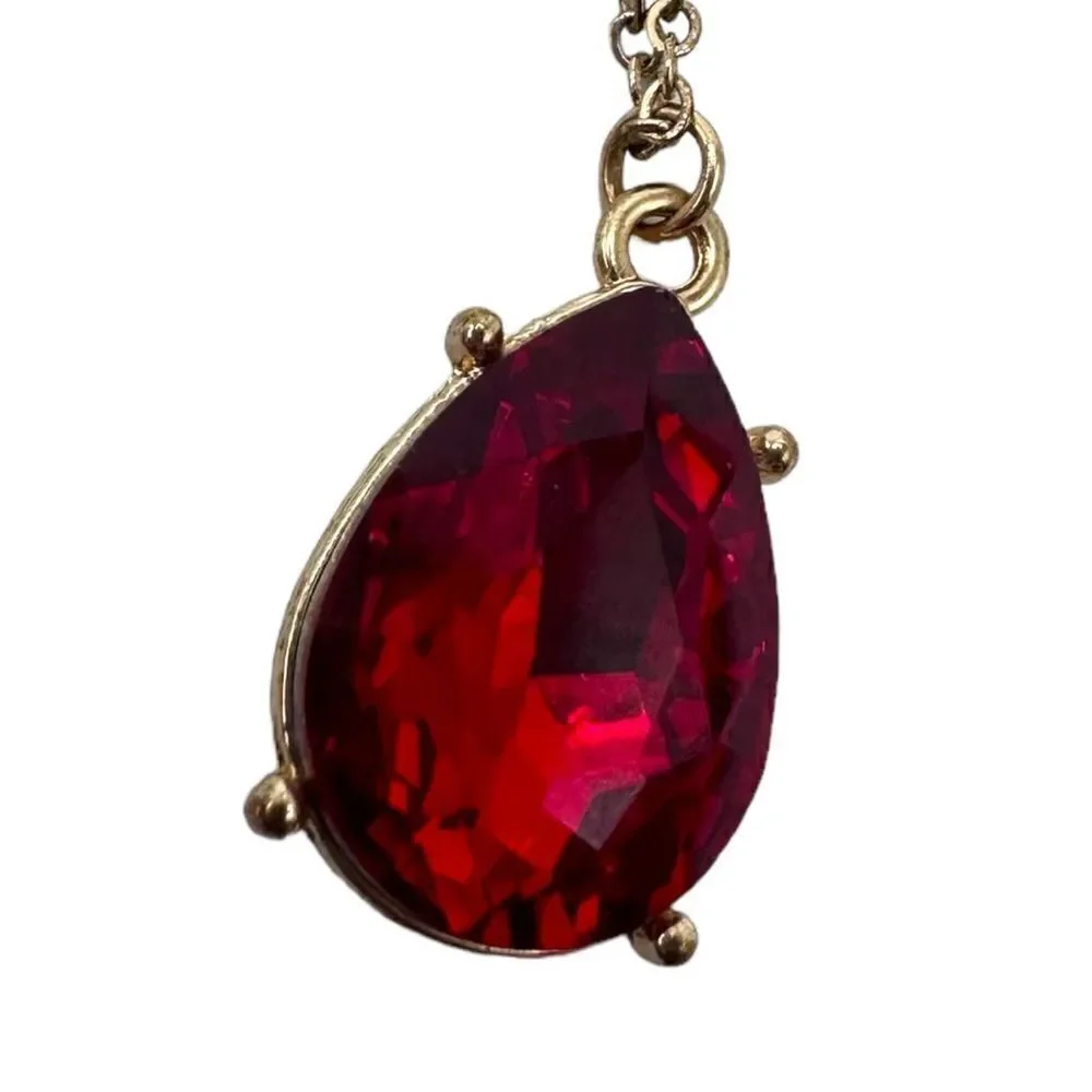 Charming Charlies, Red Jewely set 2 bracelets, 2 hoop earrings, 1 charm necklace